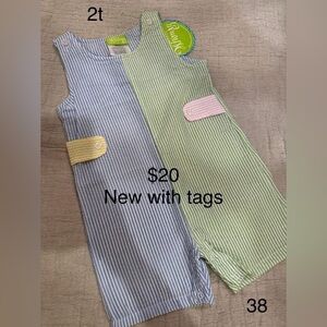 Striped Seersucker Shortall